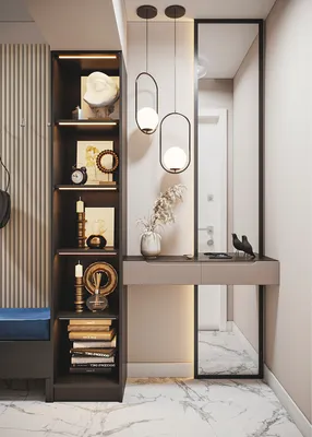 современная прихожая, зеркало в коридоре, рейки в интерьере | Дизайн дома,  Интерьер прихожей, Дизайн прихожей