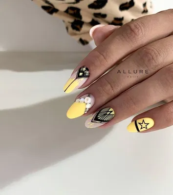 Жовті нігті з омбре | Nail art ombre, Nail designs, Nails