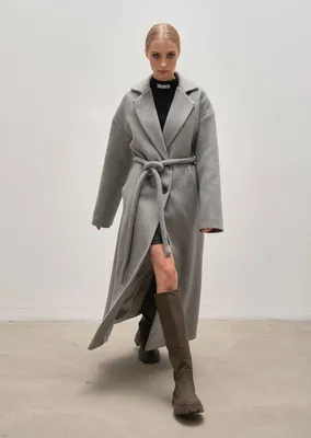 Женское пальто дизайнерские серый цвета купить в Минске, цена