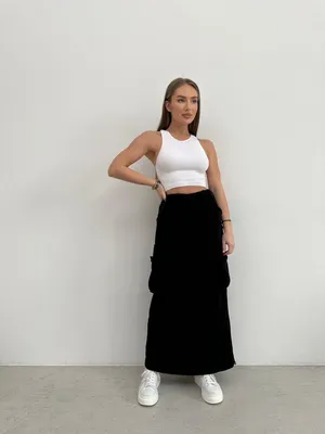 ₪119-Tigena теплая вязаная длинная юбка миди для женщин 2023 осень зима  винтажная клетчатая юбка трапециевидной формы с высокой талие-Description