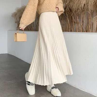 Длинные юбки для женщин, новинка сезона осень-зима 2022, однотонная  облегающая юбка-макси в корейском ретро стиле | AliExpress
