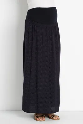 Длинная юбка в пол из вискозы синяя 08443 - купить юбки для будущих мам в  интернет-магазине СкороМама