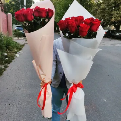 51 длинная Красная роза 70 см www.ZiediDaugavpils.lv