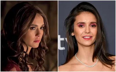 Обои на рабочий стол Сериал 'Дневники вампира / The Vampire Diaries', Пол  Уэсли / Paul Wesley и Nina Dobrev / Нина Дброев, обои для рабочего стола,  скачать обои, обои бесплатно