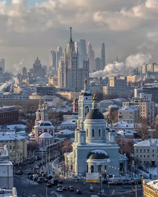 Москва! Доброе утро! Красивая открытка для Москвы! Открытка с чаем и  розами. Блестящая открытка.