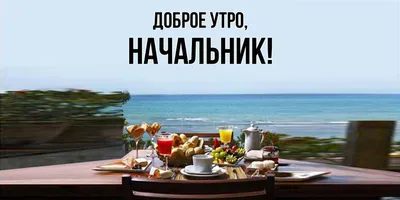 Открытка для любимых и родных Начальник Доброе утро. Открытки на каждый  день с пожеланиями для родственников.