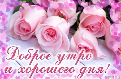 Открытка доброе утро с пожеланием хорошего начала дня — скачать бесплатно