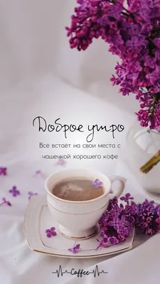Текст доброе утро с чашечкой кофе Стоковое Фото - изображение насчитывающей  утро, романтично: 172341312