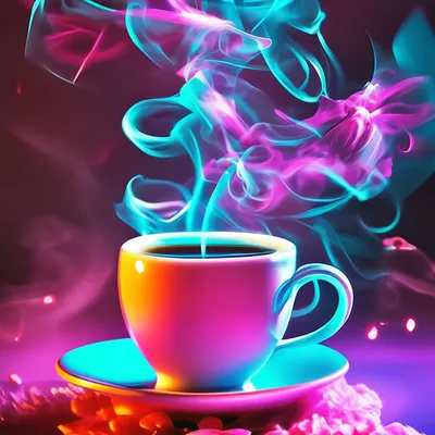 Доброе утро! Кружка с кофе рядом …» — создано в Шедевруме