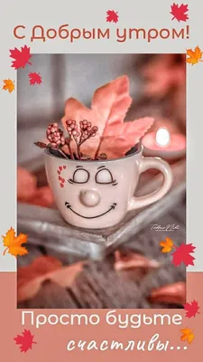 ДОБРОЕ УТРО! 🍁🍒🍫☕🍂🍎🍂☕🥧🍒🍁 Хорошего настроения в любую погоду!  🍁🍄🦔🍄🍁 | Утренние сообщения, Сообщения, Доброе утро