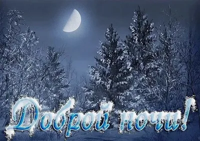 Красивые открытки \"Спокойной зимней ночи!\" (281 шт.)