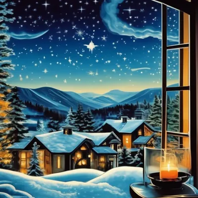 Пожелание спокойной ночи зимой в картинках (47 фото) » Юмор, позитив и  много смешных картинок