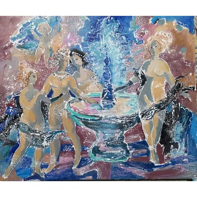 Купить картину Добрые феи у фонтана в Москве от художника Герасименко  Наталья