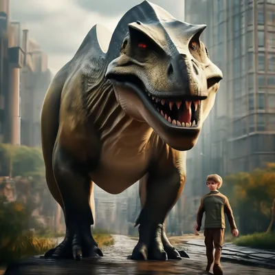 Добрый динозавр большой» — создано в Шедевруме