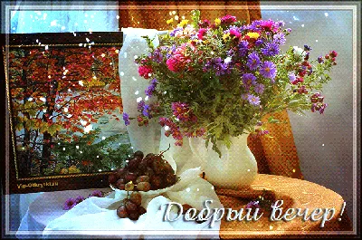 Гиф Добрый вечер | Музыкальные Открытки Бесплатно