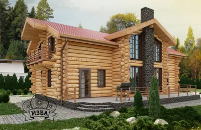 Проект двухэтажного дома до 200 кв м №120 с встроенными гардеробами -