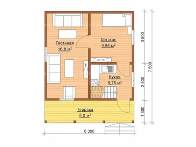 Готовые проекты домов с мансардой 8 на 10 | Проекты домов, Дом, План дома