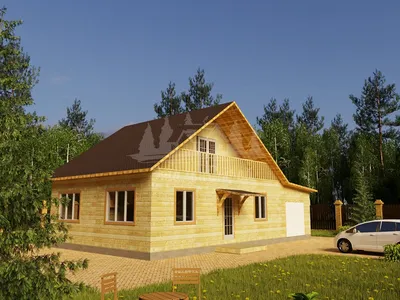 Двухэтажный дом с террасой и гаражом Vg2201 в Киргизии