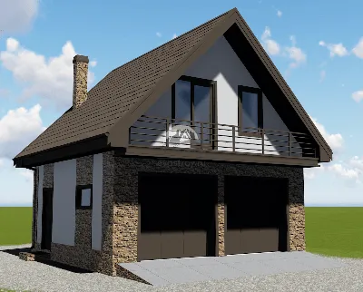 Современный двухэтажный дом с гаражом | Редвуд