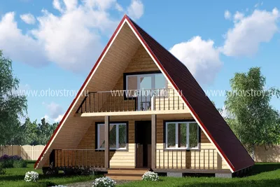 A-frame дом-шалаш 6 на 6 под ключ в Минске| Строительство треугольного дома  6x6 в Беларуси