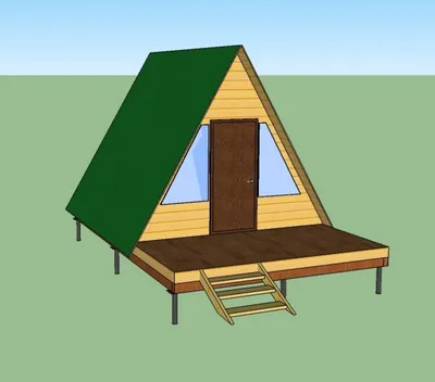 Дом-шалаш, треугольный дом: как построить, варианты, фото