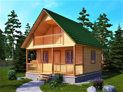 Дом из бруса 6 на 6 (6х6) - проекты домов из бруса 6х6 под ключ, купить в  СПб - компания Брусовой