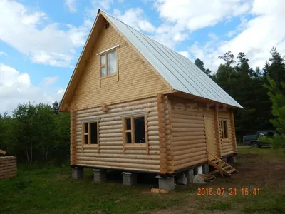 Проект деревянного дома из оцилиндрованного бревна, 160 м2 (004)
