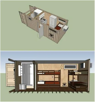 Проекты дома из 1 высокого 40 футового контейнера | Дом, Контейнерные дома,  Архитектура дома