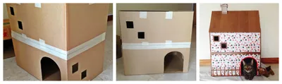 Удобный домик для кошки с вариантами загрузки картинки в PNG формате