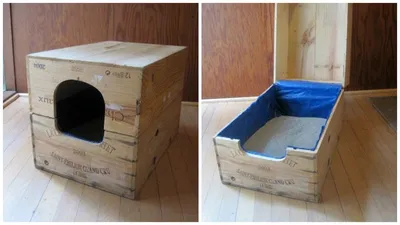 Фото домика для кошки со съемной крышкой