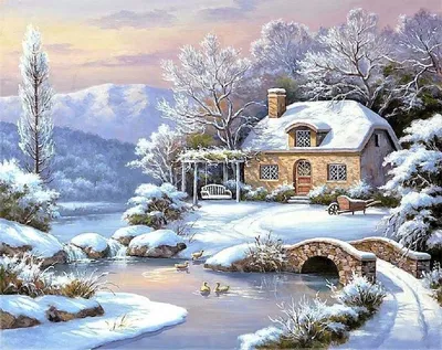 Дом, который всегда украшает зимний ландшафт: Фото вебп формата