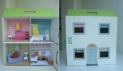 Как сделать домик для кукол своими руками из коробок: пошаговая инструкция  | ivd.ru