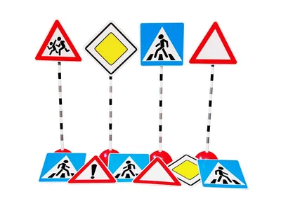 Дорожные знаки: группы дорожных знаков с пояснениями и картинками