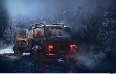 Машина под дождем - прекрасное изображение в формате jpg