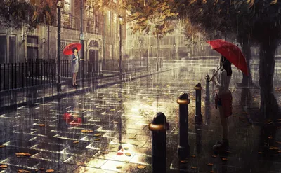 Вдохновляющие фотографии дождя на улице для скачивания