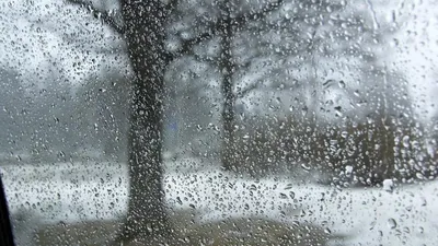 Дождь зимой: картины с контрастом цветов и яркостью капель