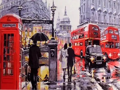 Модульная картина \"Дождливый Лондон\"