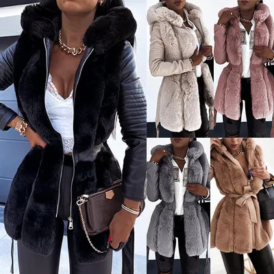2024 универсальное пальто с лисьим мехом для молодых знаменитостей,  элегантное женское осенне-зимнее женское пальто, роскошное вечернее пальто,  уличное пальто – лучшие товары в онлайн-магазине Джум Гик