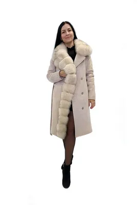 Зимнее Классическое Кашемировое Женское Пальто с Мехом 48 — Купить на  BIGL.UA ᐉ Удобная Доставка (1727622989)