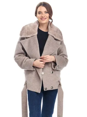 Зимнее пальто женское с меховым воротником | Интернет-магазин Lapelle.by