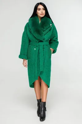 Пальто утепленное с капюшоном и мехом зимнее женское бежевого цвета 133203B  купить, отзывы, фото, доставка - SPirk.ru