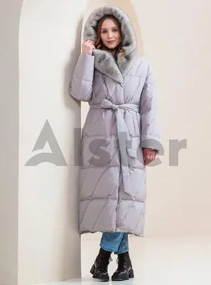 Женское стеганое зимнее пальто с капюшоном и мехом - Интернет магазин  женской одежды