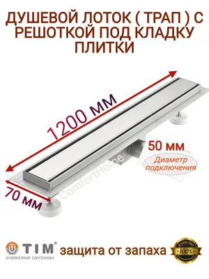 Поворотный душевой трап 600 мм VIEIR DL60-360 — купить в Москве