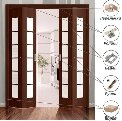 Межкомнатные двери-гармошка | Отделочные материалы в Новосибирске