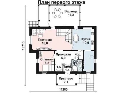 Проекты домов 8 на 9 из кирпича, дом 8х9 м из кирпича