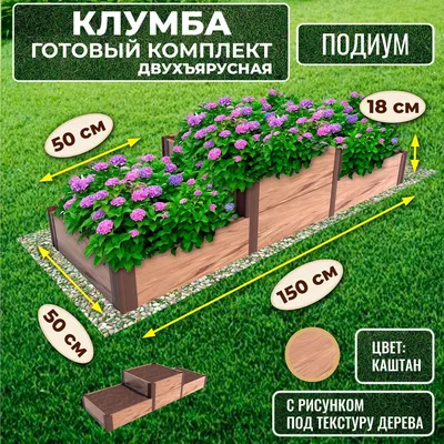 Клумба из ПВХ двухъярусная \"ПОДИУМ\" , высота 180 мм, Сябар - купить с  доставкой по выгодным ценам в интернет-магазине OZON (1128699911)