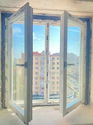 Двухстворчатые окна ПВХ. Оконные системы из профиля Rehau с двумя створками  в Москве от компании Окна Сегодня
