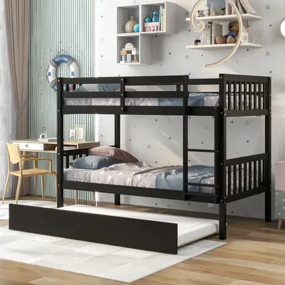 Детская мебель, полностью деревянные верхние и нижние кровати, двухэтажные  высокие и низкие кровати, Современные Простые двухъярусные кровати для  мальчиков, дерево для матери | AliExpress