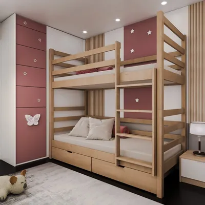 Двойные двухъярусные кровати эспрессо с укороченной кровати, рама из  массива дерева с безопасной рейкой и лестницей, для детской/подростковой  спальни | AliExpress