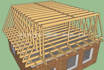 Строим двускатную крышу своими руками